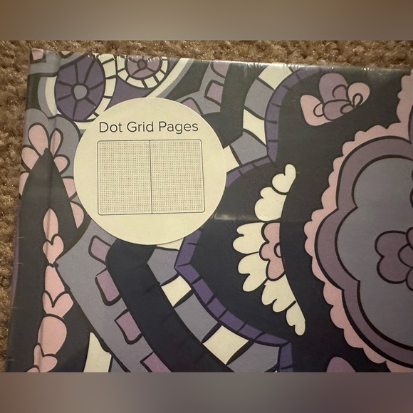 Vera Bradley Dotted Journal Deep Night Paisley Bullet Grid 184 Pages 8.25 X 5.8” - Picture 2 of 11